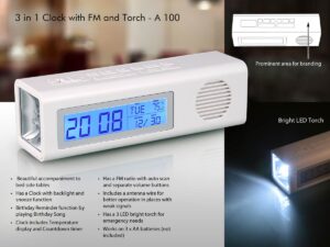 A100 - Clock with FM and torch