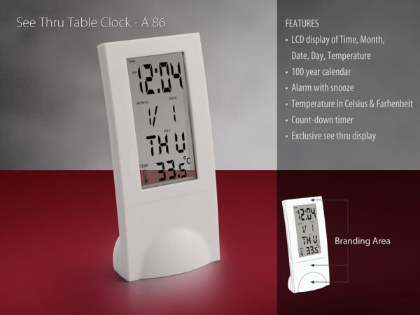 A86 - See thru table clock