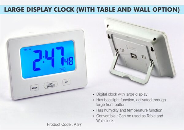 A97 - Large display clock (with table and wall option)