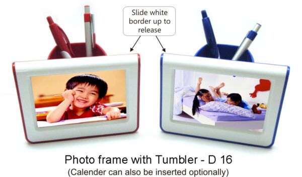 D16 - Photo frame with tumbler