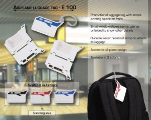 E100 - Airplane luggage tag