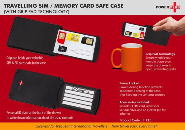 E115 - Travelling SD/Sim card safe case