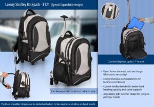 E121 - Luxury strolley backpack (Special Expandable design)