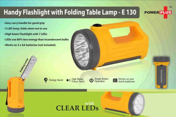 E130 - Handy Flashlight with Folding table lamp