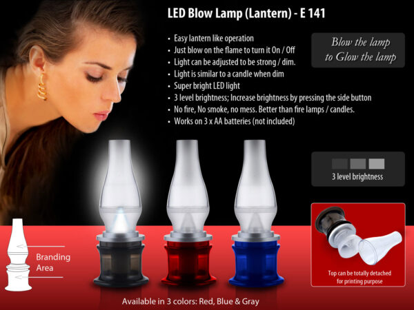 E141 - LED Blow lamp (Lantern) (with 3 step light)