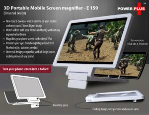 E159 - 3D Portable Mobile Screen Magnifier (Universal Design)