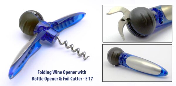 E17 - Wine Opener / Bottle Opener with Foil Cutter