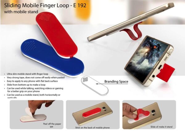 E192 - Sliding mobile finger loop (with mobile stand)