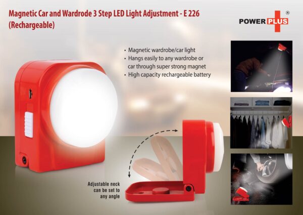 E226 - Magnetic Car and wardrode 3 step LED light (rechargeable)