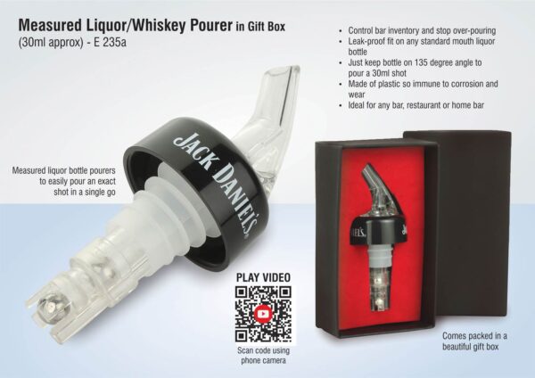 E235a - Measured Liquor/whiskey pourer in gift box (30ml approx)