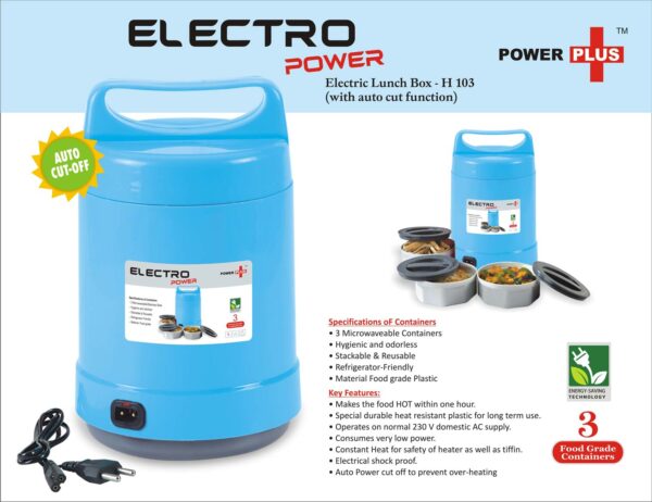 H103 - Electro Power: Electric Lunch box with Auto-cut function