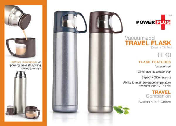 H43 - Power Plus Vacuumized travel flask (500 ml approx)