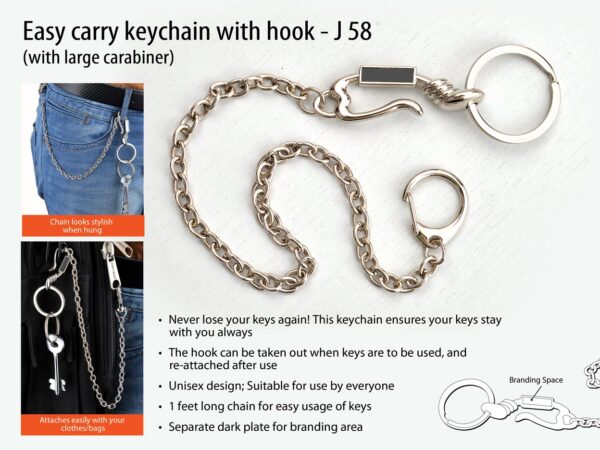 J58 - Easy carry keychain with hook