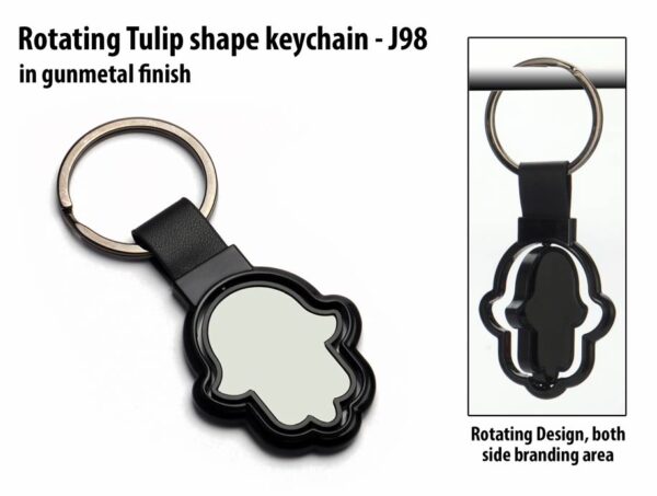 J98 - Rotating Tulip shape keychain