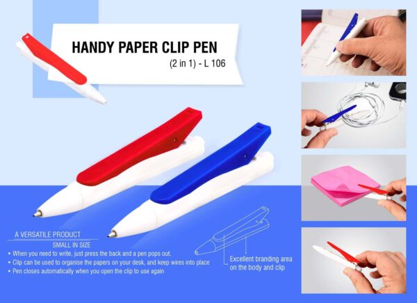 L106 - Handy Paper clip pen (2 in 1)