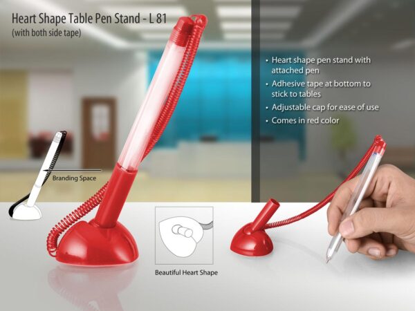 L81 - Heart shape table pen stand