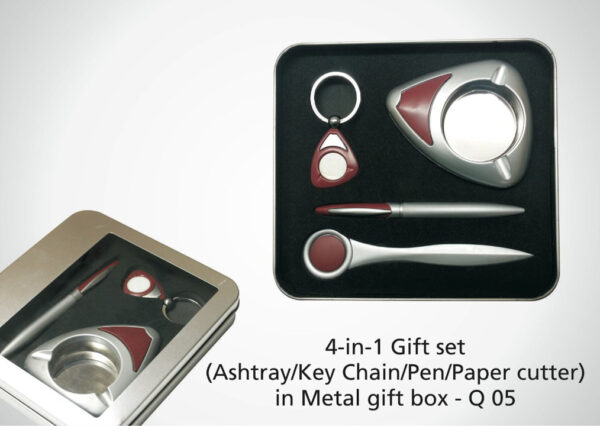 Q05 - 4 in 1 Gift Set (Key chain/paper cutter/pen/ashtray)