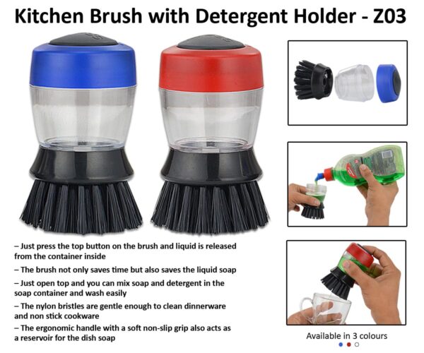 Z03 - Kitchen Brush With Detergent Holder