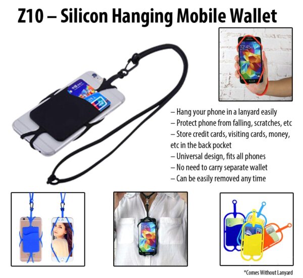 Z10 - Silicon hanging mobile wallet