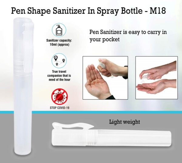 M18 - Pen shape sanitizer in spray bottle (10 ml)