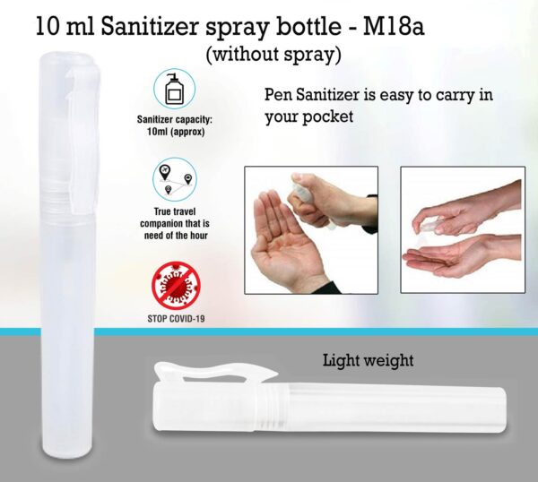 M18a - 10 ml Sanitizer spray bottle (without spray)