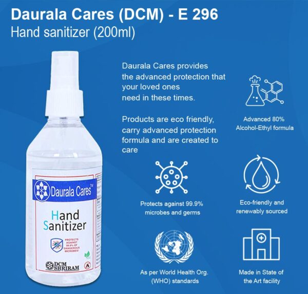 E296 - DCM Hand sanitizer in spray bottle (200 ml) - Best corporate Gifts