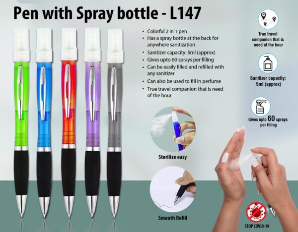 L147 - Pen with Spray bottle