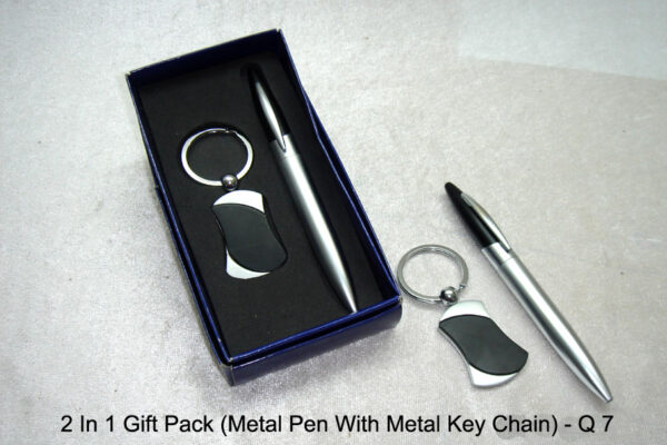 Q07 - 2 in 1 Gift set (Metal Pen with Metal Key Chain)