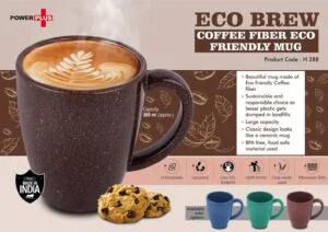 H288 - EcoBrew Mug : Coffee Fiber Eco Friendly Mug with Handle | Capacity 300ml approx