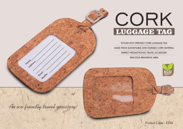 E336 - Cork Luggage tag