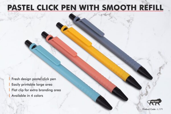 L171 - Pastel Click Pen with smooth refill