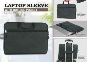 S59 - Laptop Sleeve with outside pocket | Stroller carry strap