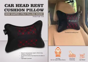 S65 - Car Head Rest Cushion Pillow - Bow Shaped | Poly filling inside