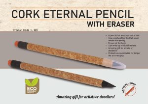 L180 - Cork Eternal pencil with eraser