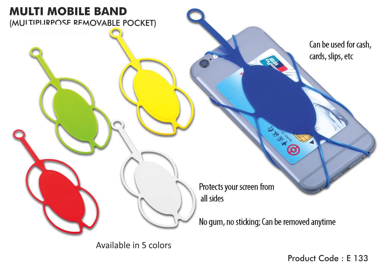 E133 - Multi Mobile band (multipurpose removable pocket)